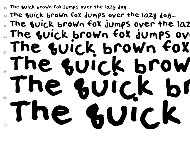 Erin's Handwriting 2 font waterfall